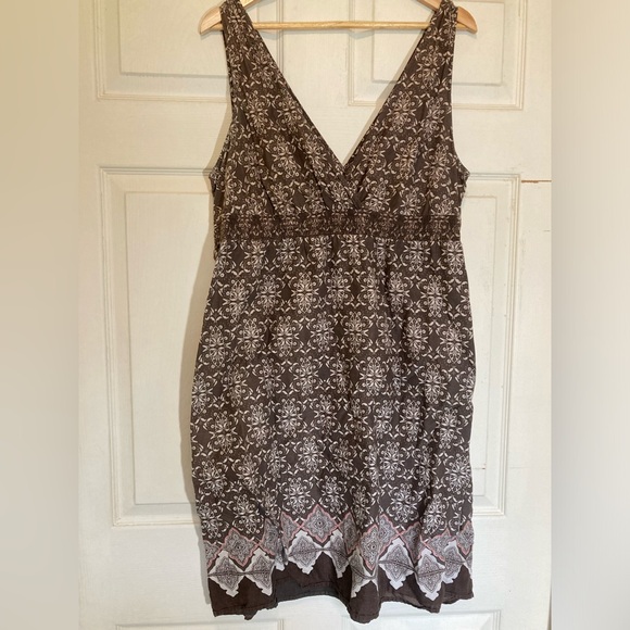 Sonoma Dresses & Skirts - Sonoma, Brown and White Sleeveless Dress, XL, Excellent condition